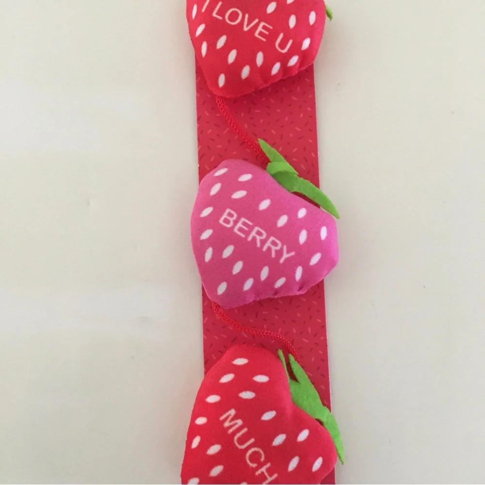 NEW Cat Toys Strawberry Hearts I Love U. Berry Much | FuzzYard